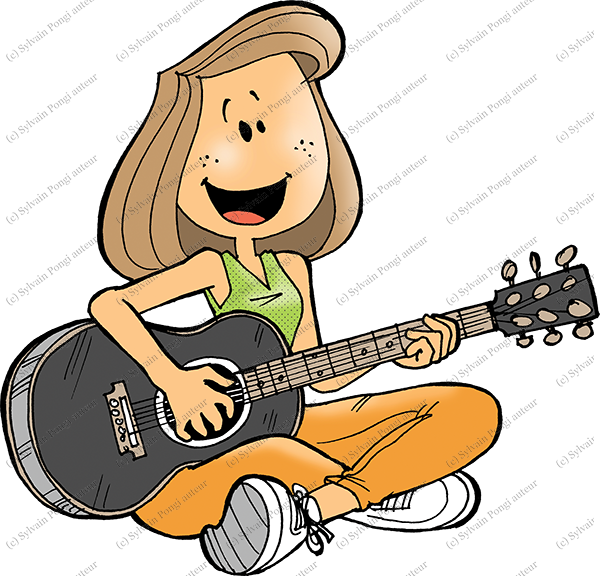 fille guitare