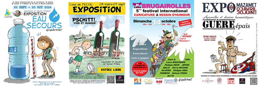 expositions dessins humour sylvain pongi