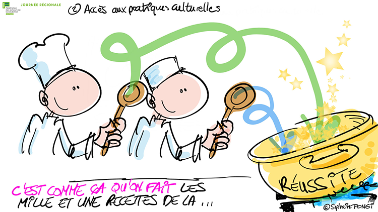 dessin en direct atelier culinaire