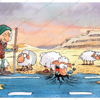 pastoralisme aquarelle