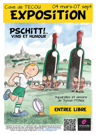 affiche exposition vins et humour