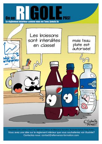 pas de boissons en classe