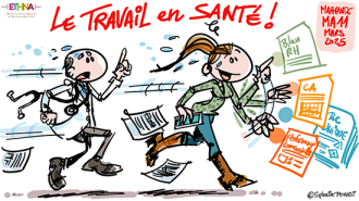sante travail métiers de sante dessin en direct